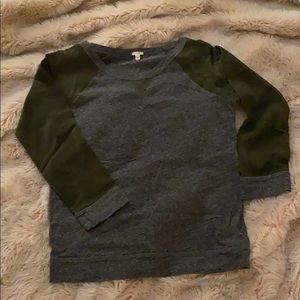 J.Crew Silk and Cotton Long Sleeve T-Shirt